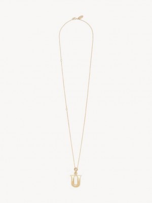 Colliers Chloe Alphabet With Pendant Doré | CHE-SR14335