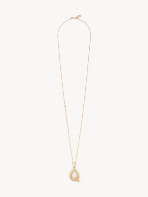 Colliers Chloe Alphabet With Pendant Doré | CHE-SR14339