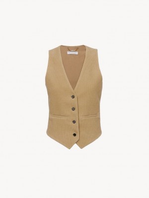 Costume Chloe Classiche Vest Beige | CHE-SR14069