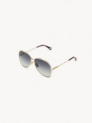 Lunette de Soleil Chloe Honoré Doré Grise | CHE-SR14566