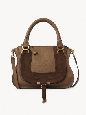 Sacs Crossbody Chloe Marcie Double Carry Beige | CHE-SR13600