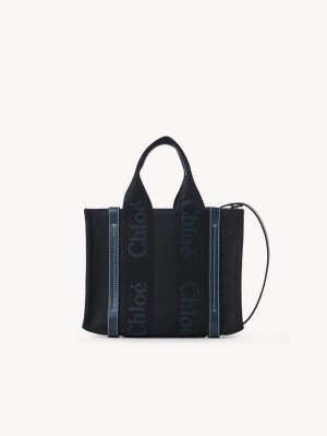 Sacs Fourre Tout Chloe Small Woody Noir Vert | CHE-SR13317