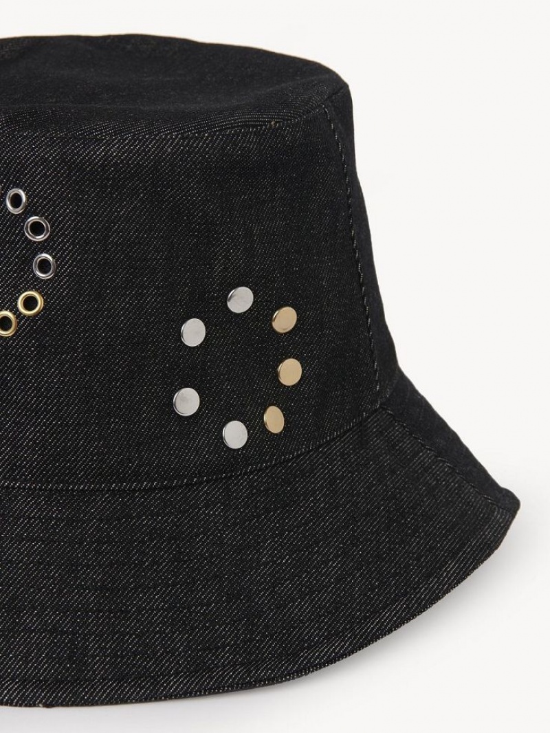 Chapeaux Chloe Eyelet Noir | CHE-SR14499
