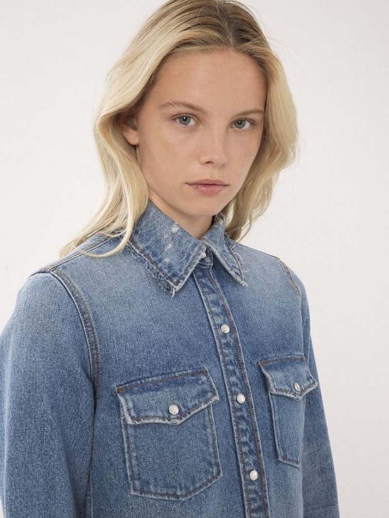 Chemises Chloe Classiche Denim Bleu | CHE-SR13917