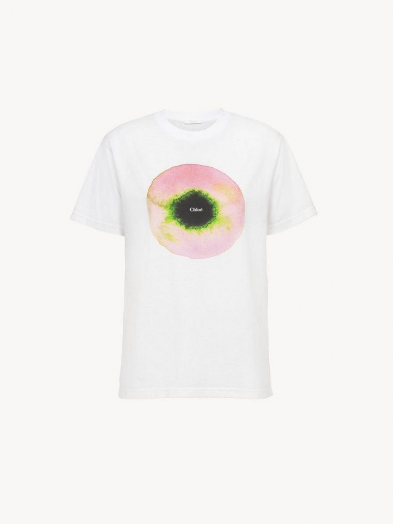 Chemises Chloe Graphique Blanche Rose | CHE-SR13868