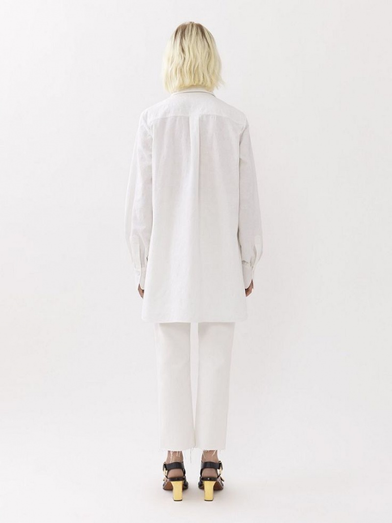 Chemises Chloe Oversized Blanche | CHE-SR13893