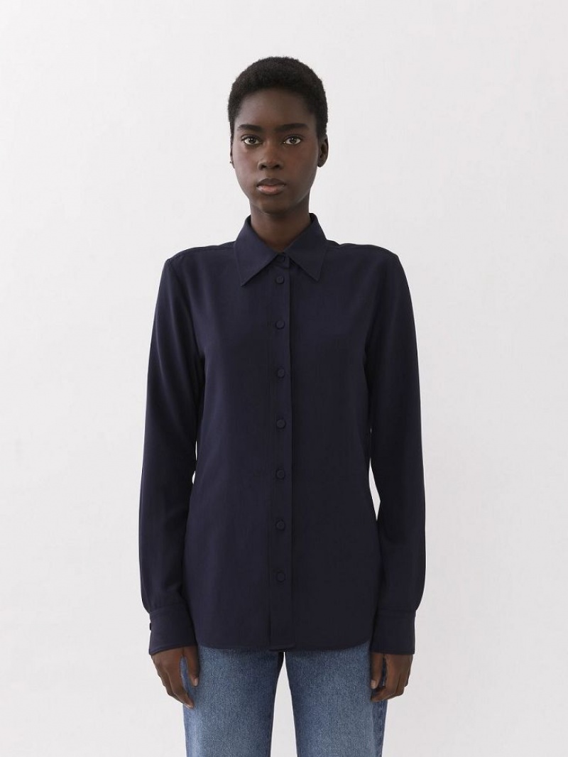 Chemisier Chloe Classiche Bleu Foncé | CHE-SR13889