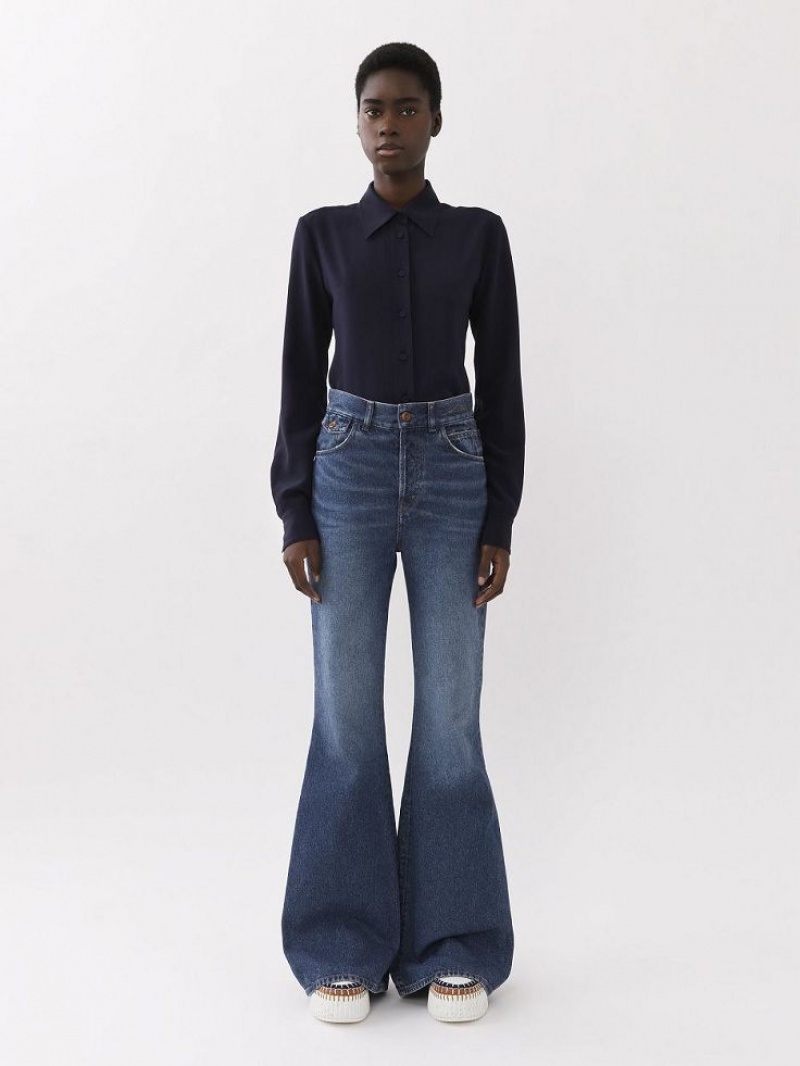 Chemisier Chloe Classiche Bleu Foncé | CHE-SR13889