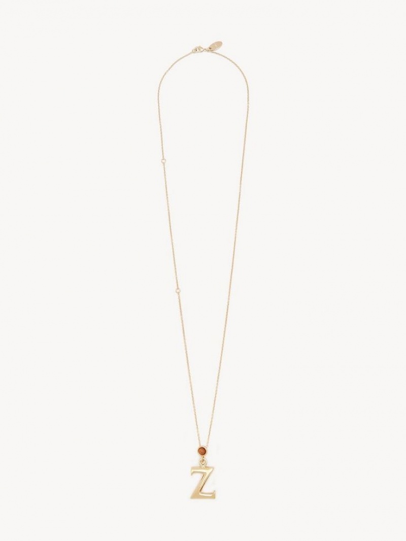 Colliers Chloe Alphabet With Pendant Doré | CHE-SR14330