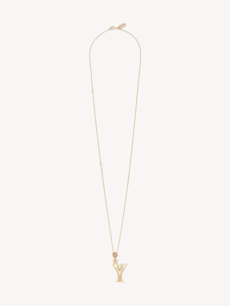 Colliers Chloe Alphabet With Pendant Doré | CHE-SR14331
