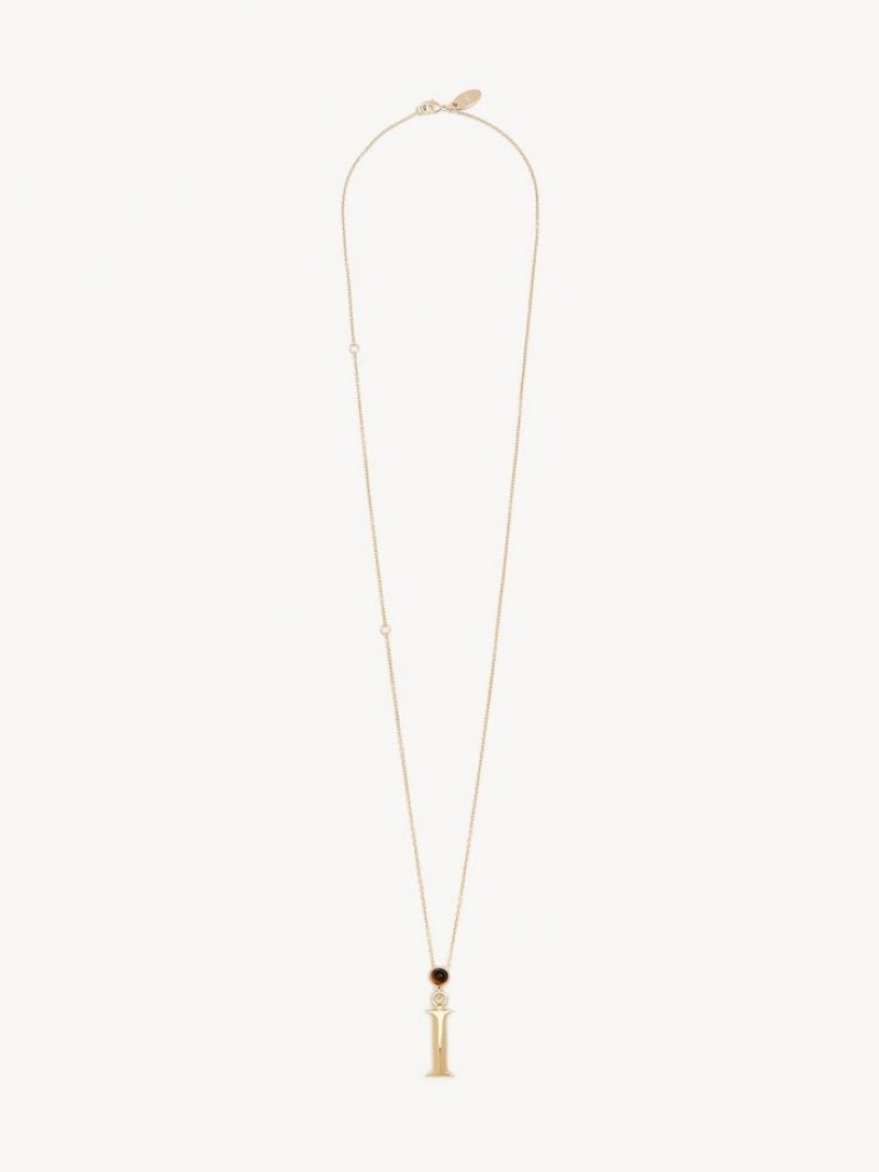 Colliers Chloe Alphabet With Pendant Doré | CHE-SR14347