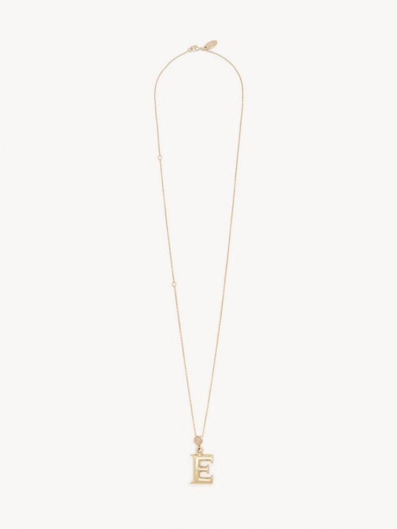 Colliers Chloe Alphabet With Pendant Doré | CHE-SR14351