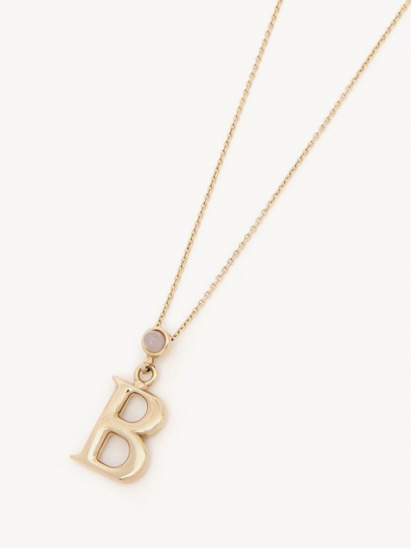 Colliers Chloe Alphabet With Pendant Doré | CHE-SR14422