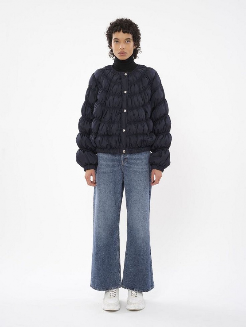 Costume Chloe Ruched Puffer Bleu | CHE-SR14041