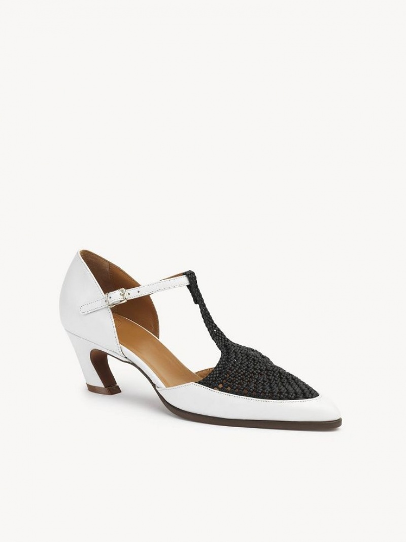 Escarpin Chloe Olene Blanche Noir | CHE-SR14262