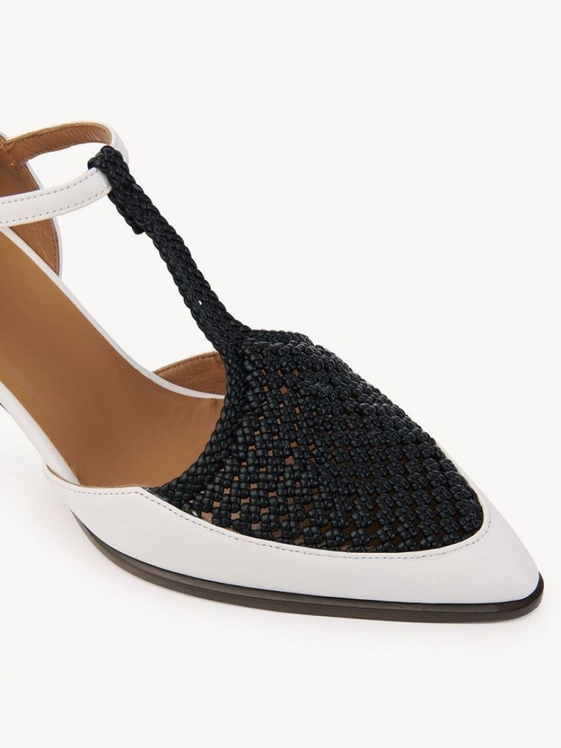 Escarpin Chloe Olene Blanche Noir | CHE-SR14262
