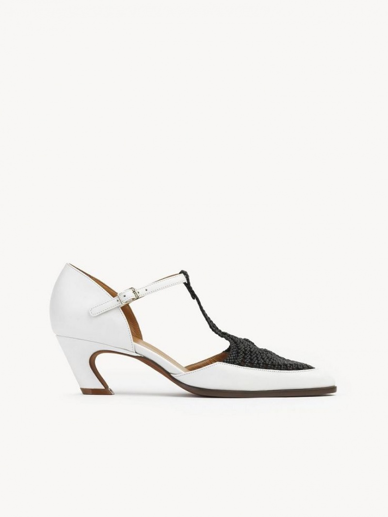 Escarpin Chloe Olene Blanche Noir | CHE-SR14262