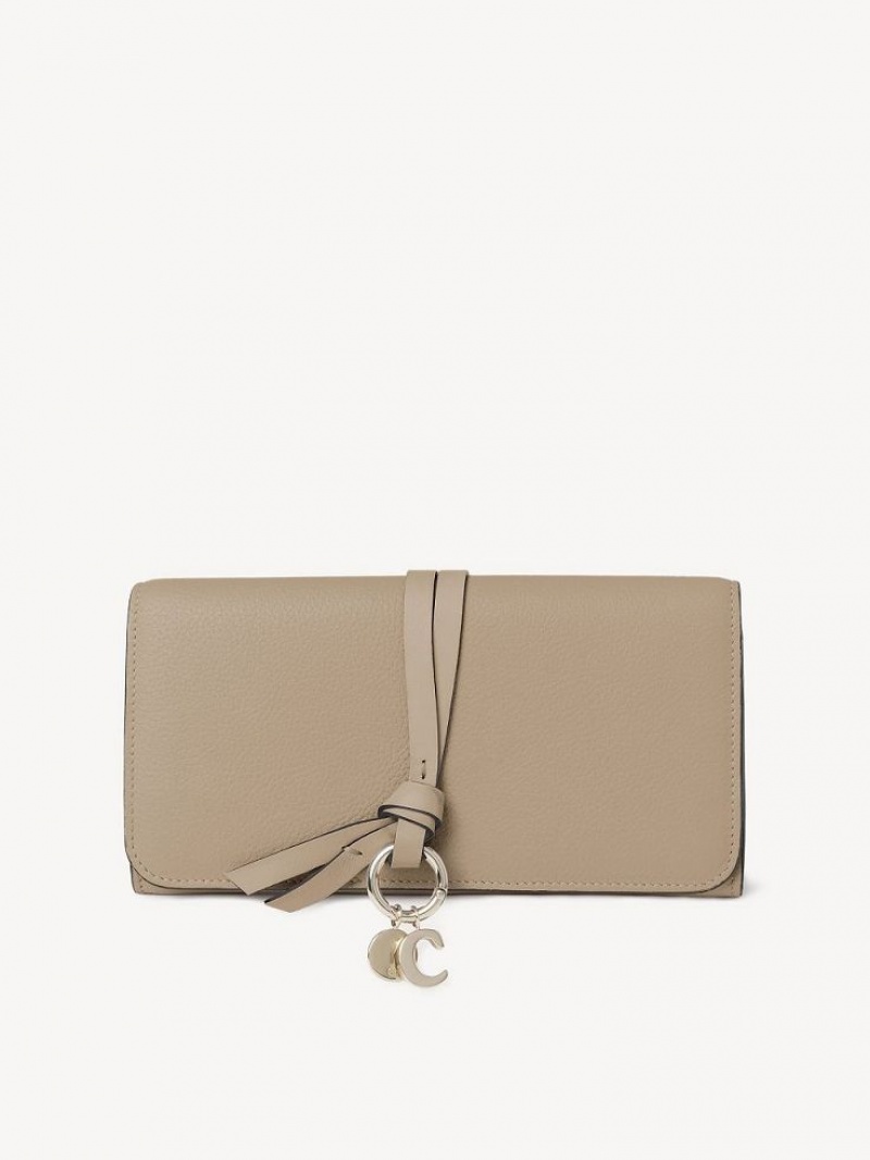 Grands Portefeuilles Chloe Alphabet With Flap Marron | CHE-SR14306