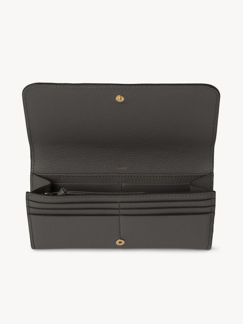 Grands Portefeuilles Chloe Marcie With Flap Grise | CHE-SR14301