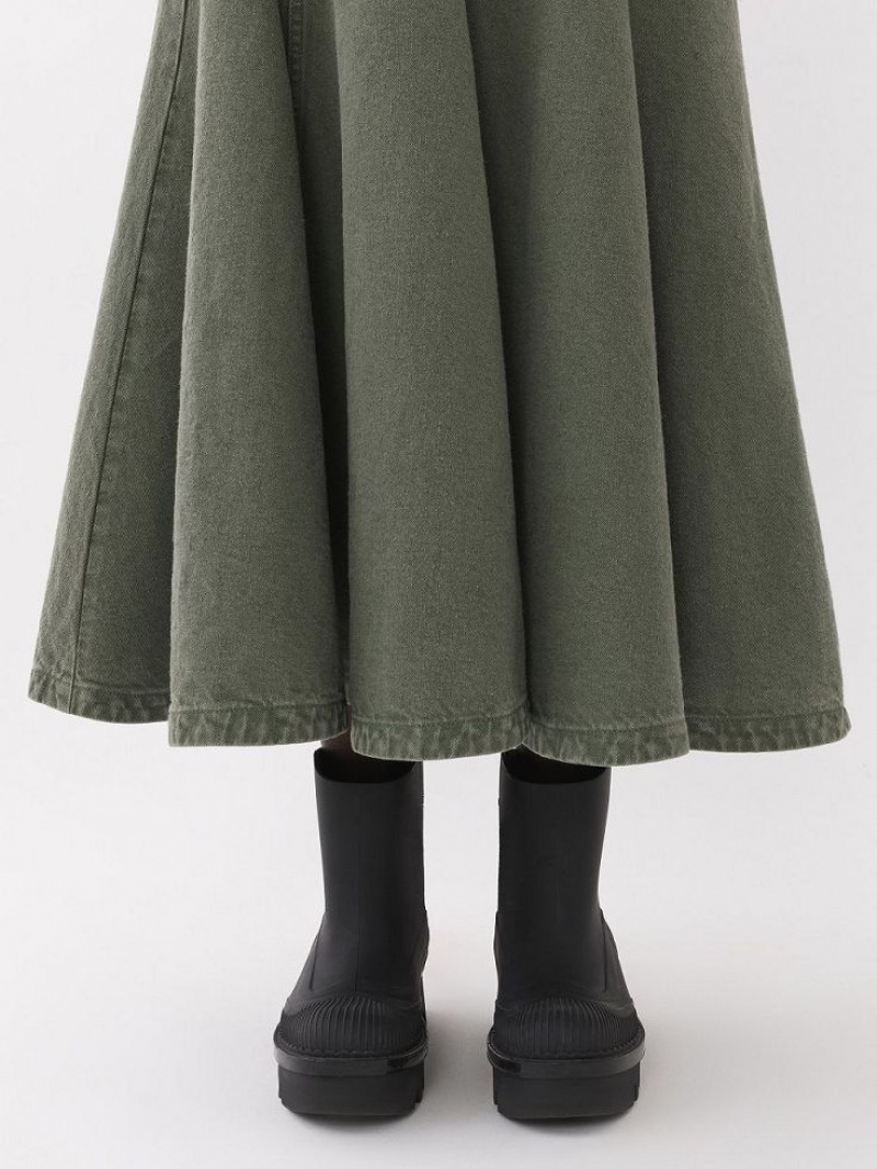 Jupes Chloe Flared Maxi Bleu Vert | CHE-SR14088