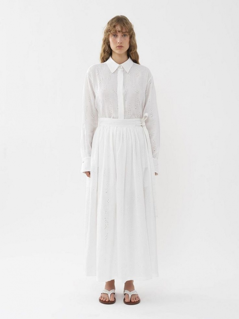 Jupes Chloe X Eres Paloma Long Wrap Blanche | CHE-SR14081