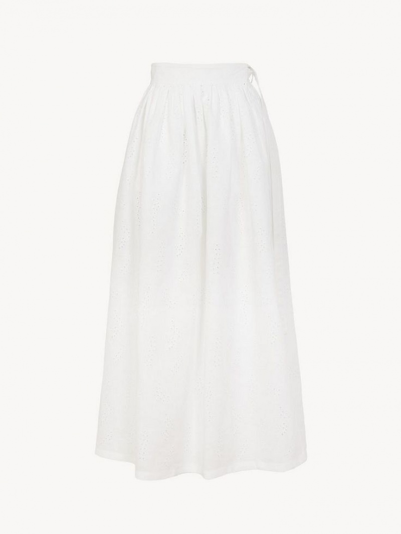 Jupes Chloe X Eres Paloma Long Wrap Blanche | CHE-SR14081