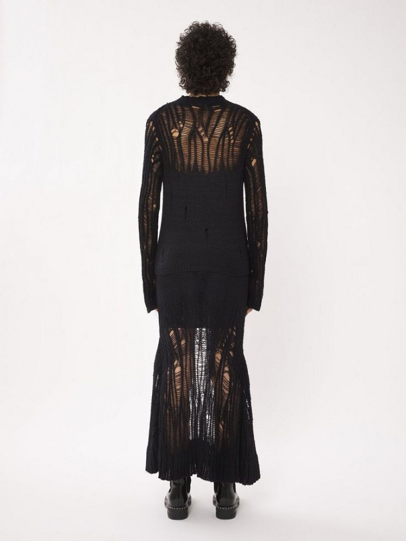 Knitwear Chloe Fitted Mock-neck Noir | CHE-SR13952