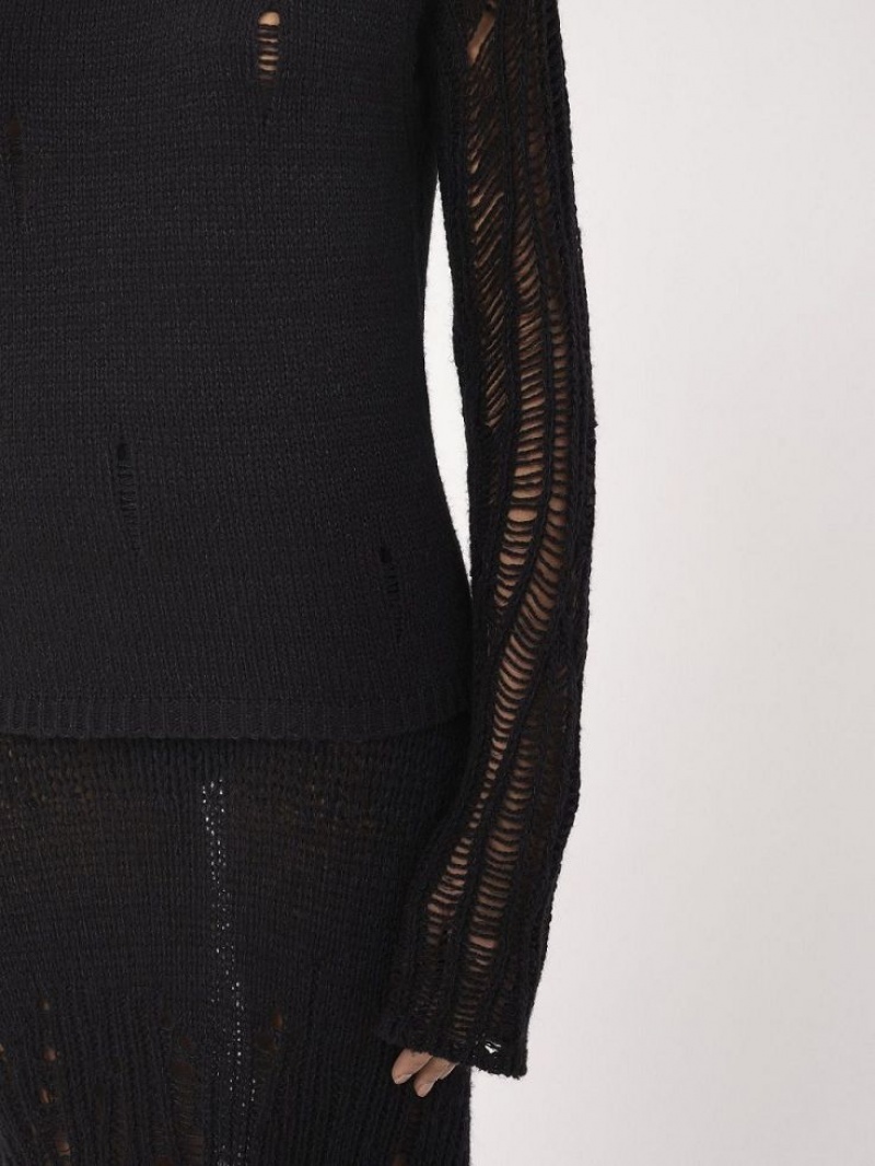 Knitwear Chloe Fitted Mock-neck Noir | CHE-SR13952