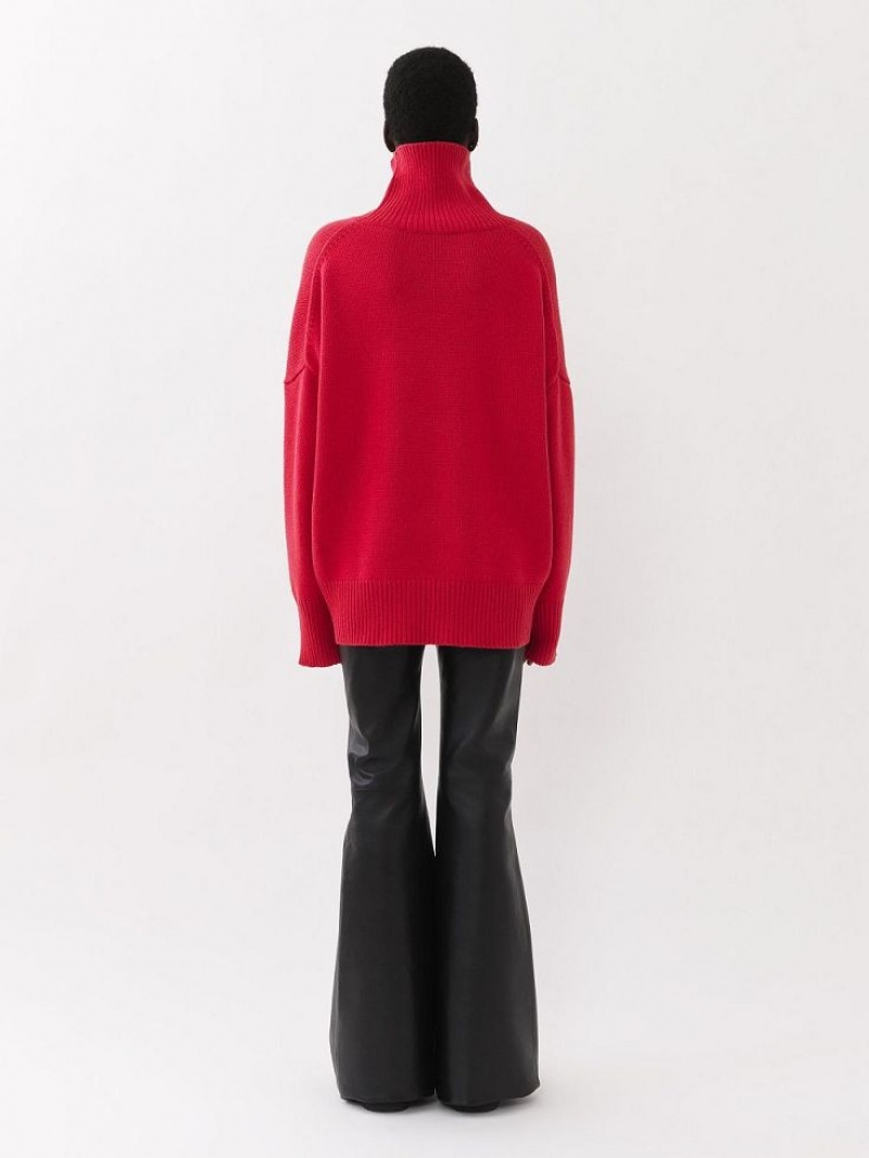 Knitwear Chloe Generous High-neck Rose | CHE-SR13928