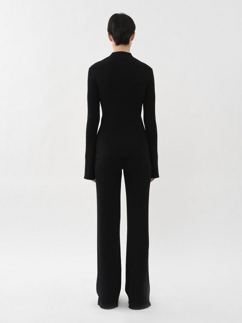 Knitwear Chloe Mock-neck Noir | CHE-SR13919