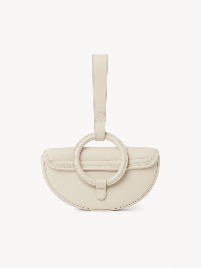 Mini Sacs Chloe Mara Half Moon Beige | CHE-SR14755