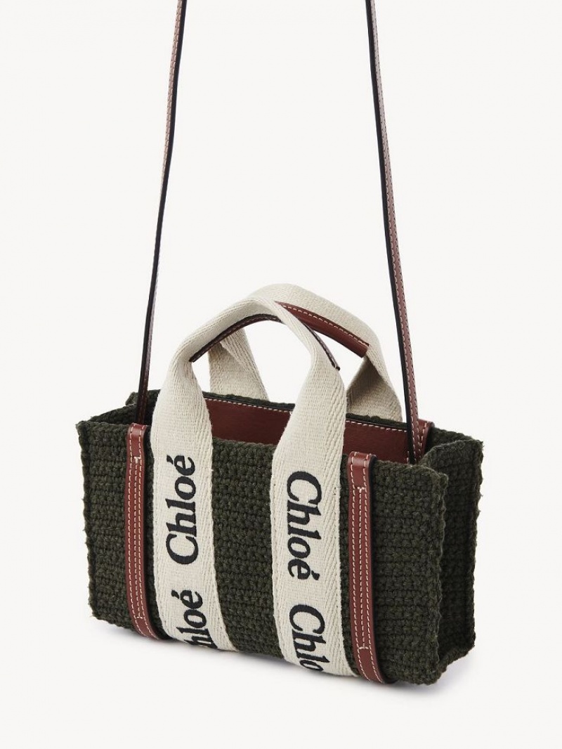 Mini Sacs Chloe Woody Tote 2 Grise | CHE-SR13731