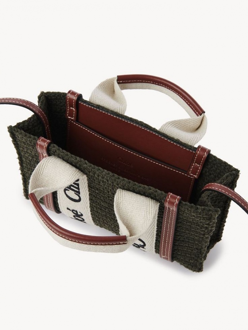 Mini Sacs Chloe Woody Tote 2 Grise | CHE-SR13731