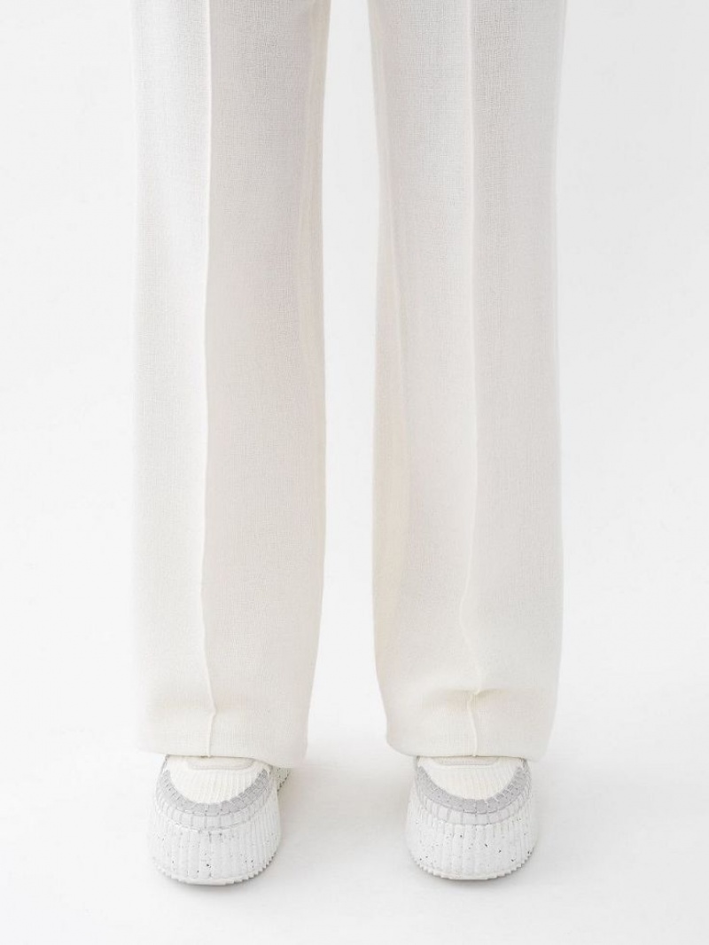 Pantalon Chloe Larges-leg Blanche | CHE-SR13988