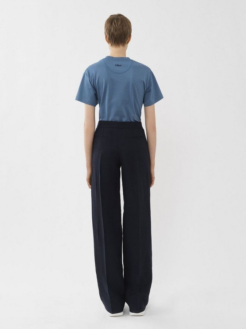 Pantalon Chloe Larges-leg Bleu | CHE-SR14002