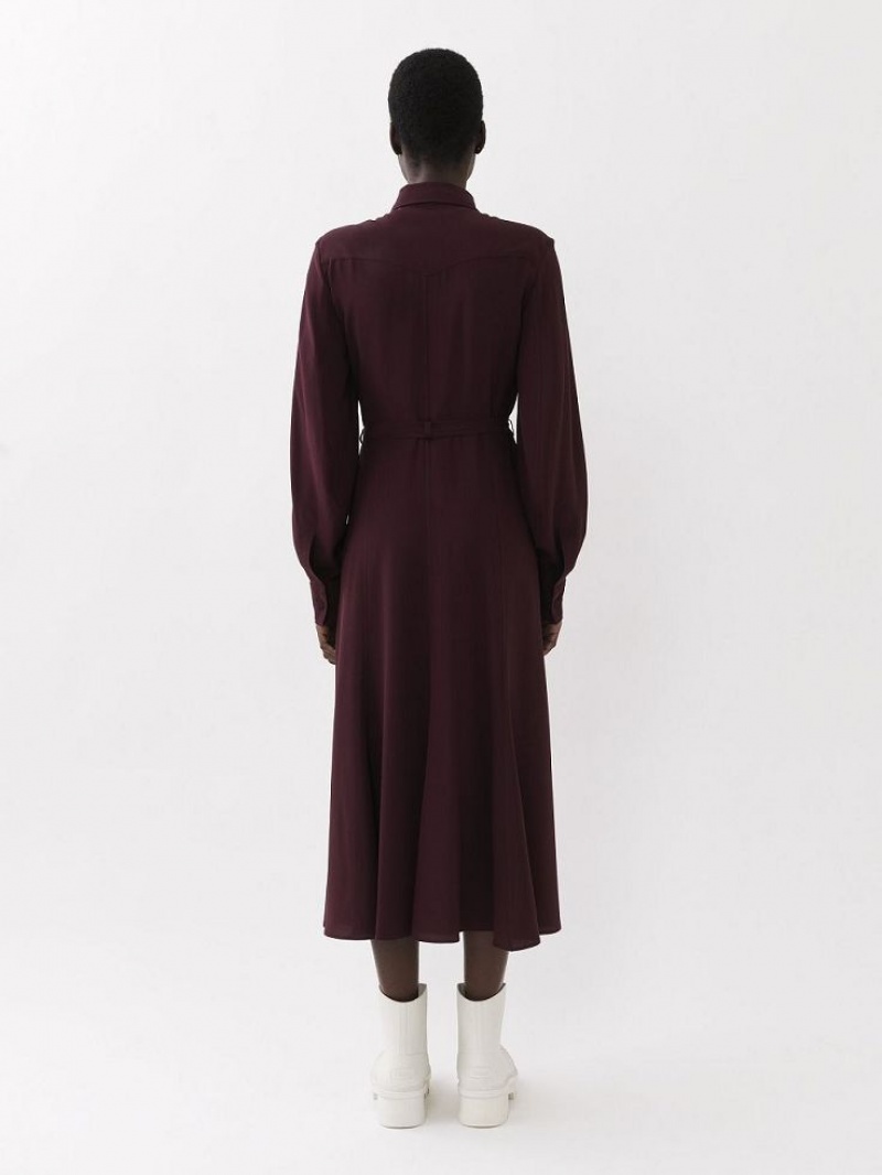 Peignoir Chloe Midi Shirt Violette | CHE-SR13840