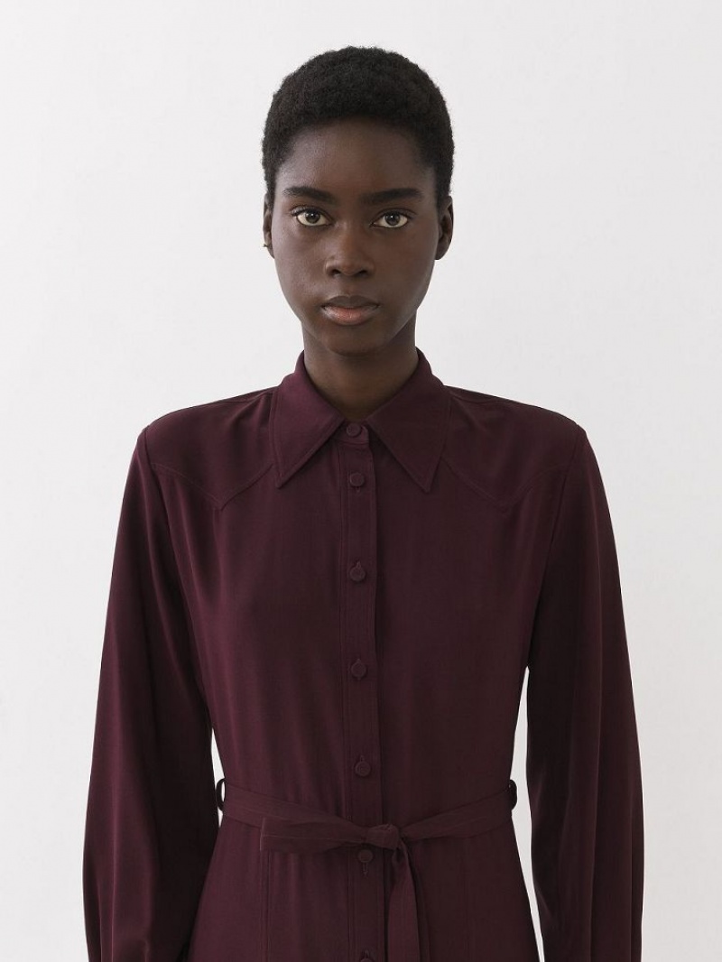 Peignoir Chloe Midi Shirt Violette | CHE-SR13840
