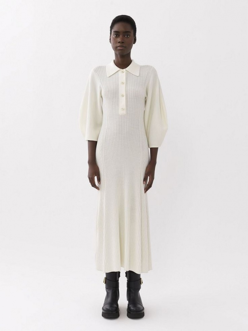 Peignoir Chloe Polo Midi Blanche | CHE-SR13858