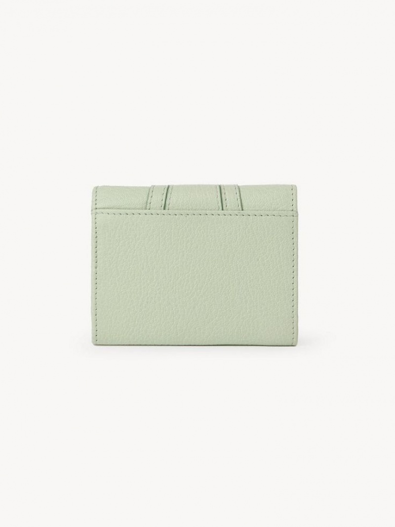 Petits Portefeuilles Chloe Hana Tri-fold Vert | CHE-SR14909