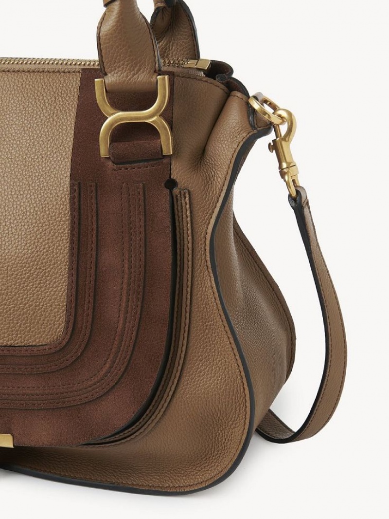 Sacs Crossbody Chloe Marcie Double Carry Beige | CHE-SR13600
