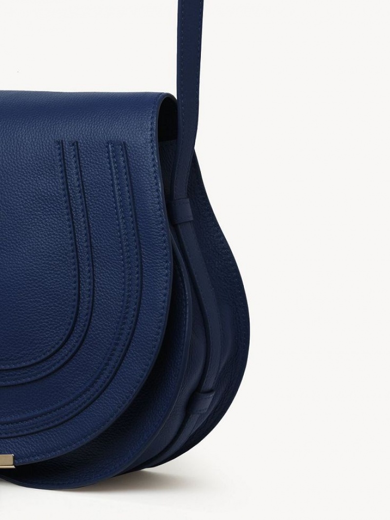 Sacs Crossbody Chloe Marcie Medium Bleu Foncé | CHE-SR13497