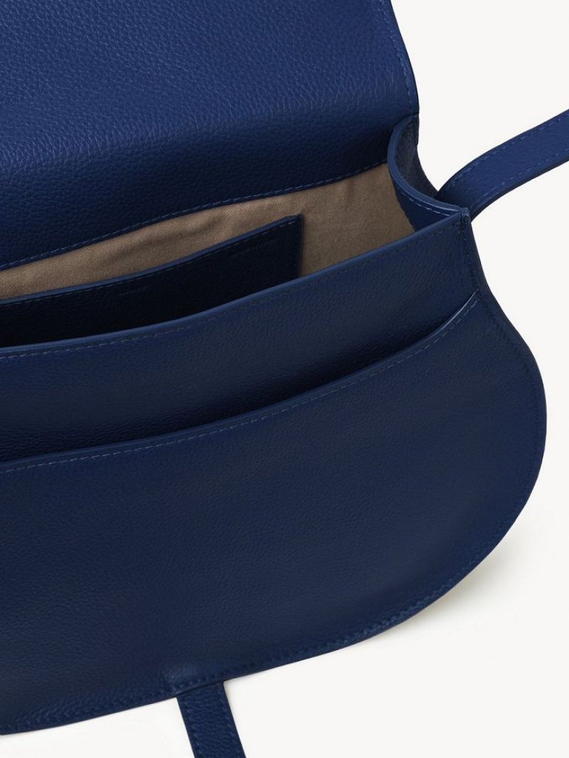 Sacs Crossbody Chloe Marcie Medium Bleu Foncé | CHE-SR13497