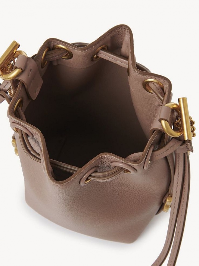 Sacs Crossbody Chloe Marcie Micro Bucket Marron | CHE-SR13613