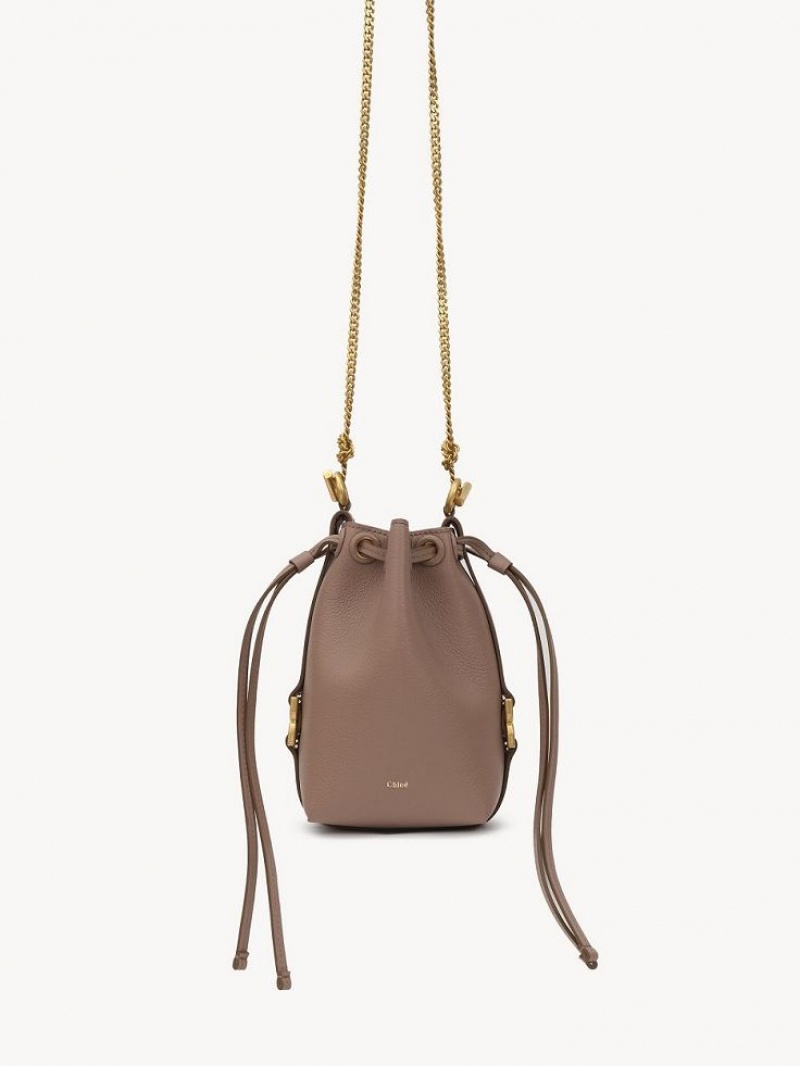 Sacs Crossbody Chloe Marcie Micro Bucket Marron | CHE-SR13613