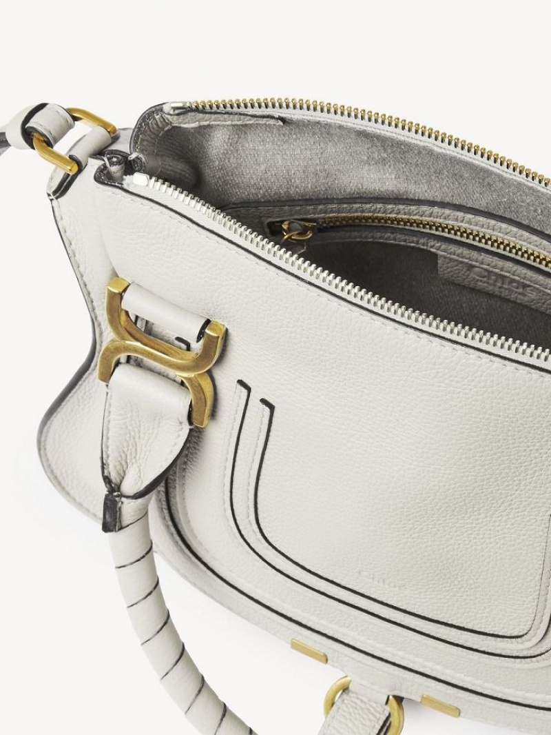 Sacs Crossbody Chloe Marcie Small Double Carry Blanche | CHE-SR13550