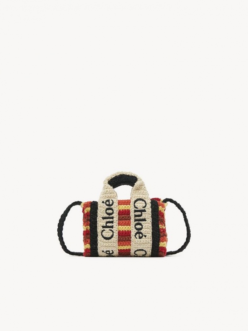 Sacs Crossbody Chloe Woody Nano Multicolore Marron | CHE-SR13523