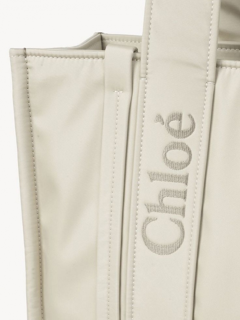 Sacs Fourre Tout Chloe Medium Woody Blanche | CHE-SR13288