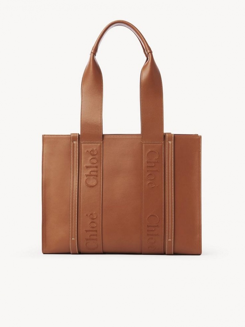 Sacs Fourre Tout Chloe Medium Woody Marron | CHE-SR13346