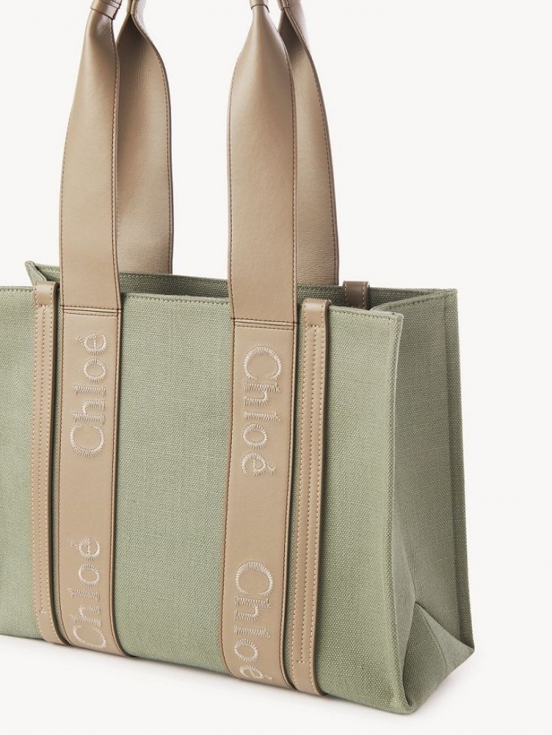 Sacs Fourre Tout Chloe Medium Woody Vert | CHE-SR13314