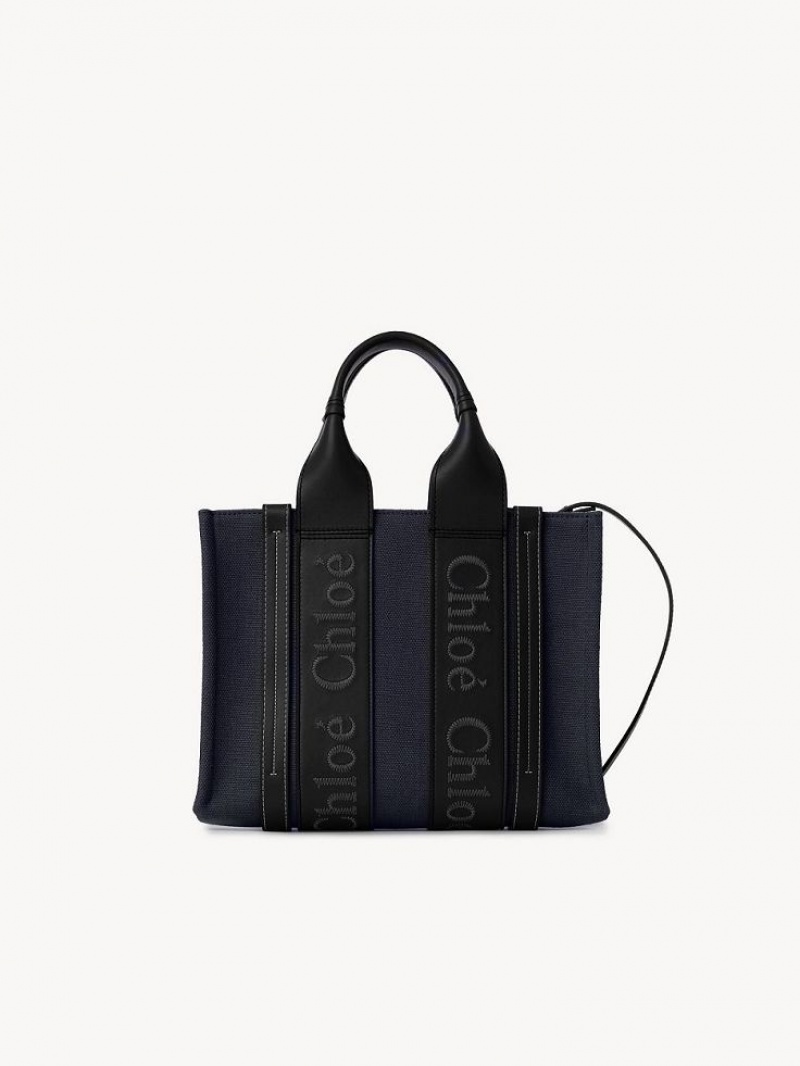Sacs Fourre Tout Chloe Small Woody Bleu Foncé | CHE-SR13390